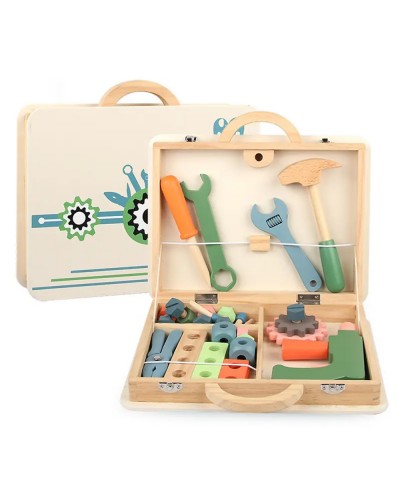 Maletín de Herramientas de Madera Constructor Junior